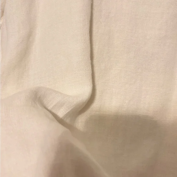 100% Linen Crown Linen Designs White Linen Shift Dress - Picture 2 of 5